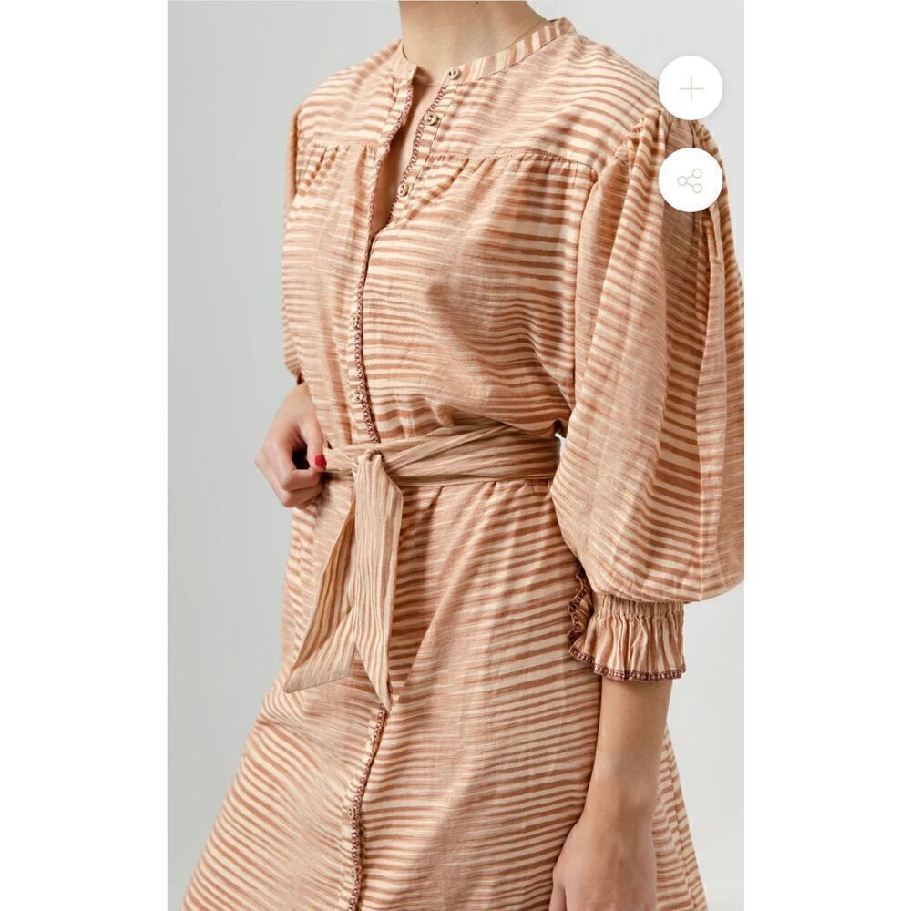 Ulla Johnson Fiora 100% Cotton Dress in Fawn NWT Size 6 - Picture 8 of 16